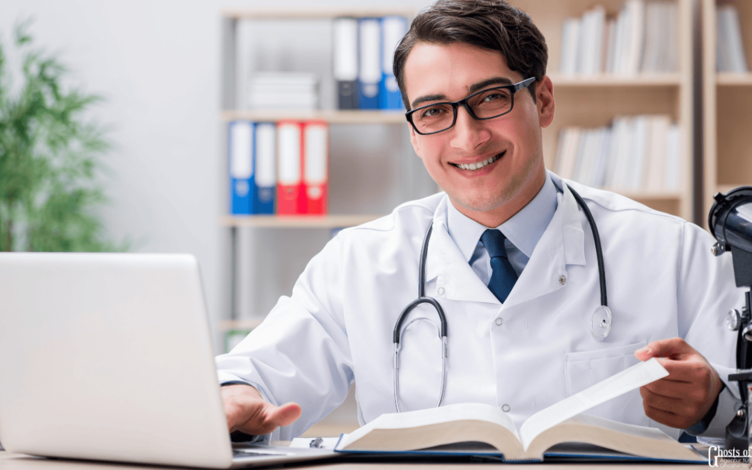 Ghostwriter Doktorarbeit.Person sitzt