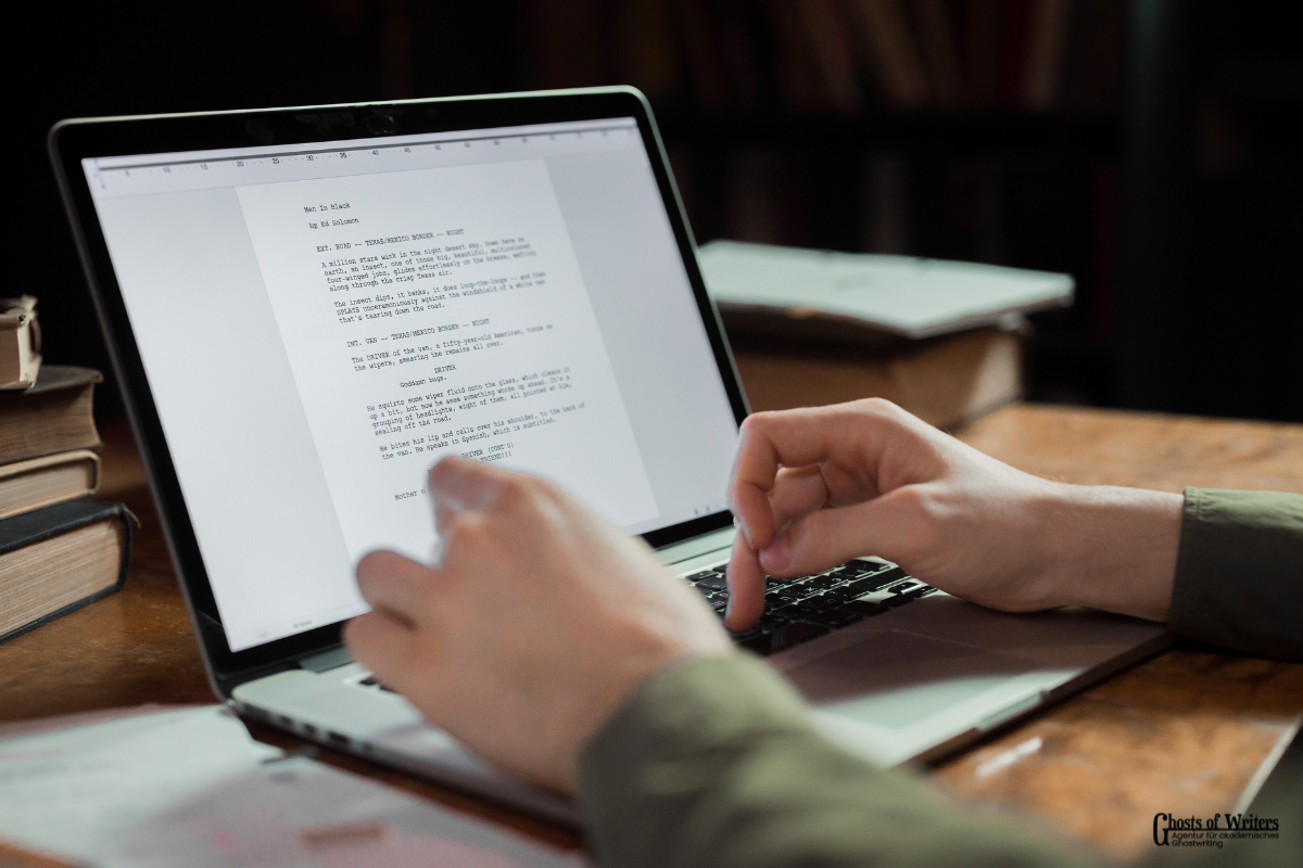 Ghostwriter Jura Hausarbeit-Job Ghostwriter Jura Hausarbeit. Person schreibt am PC